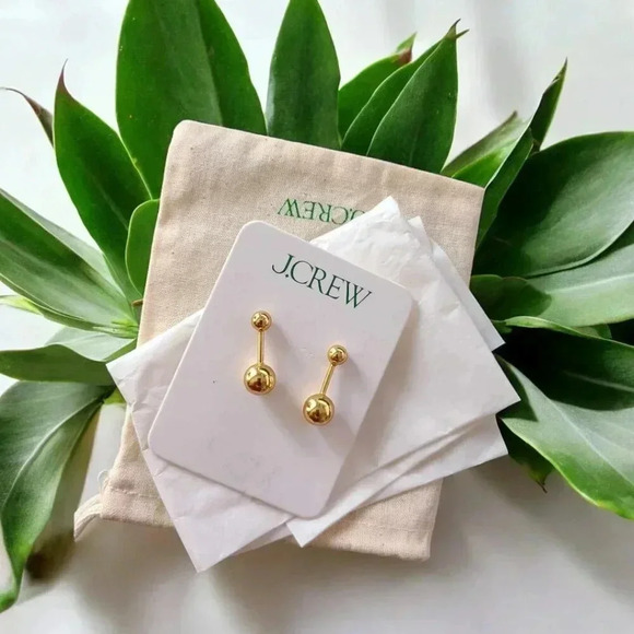 Dainty gold plated orbit earrings - Picture 2 of 3